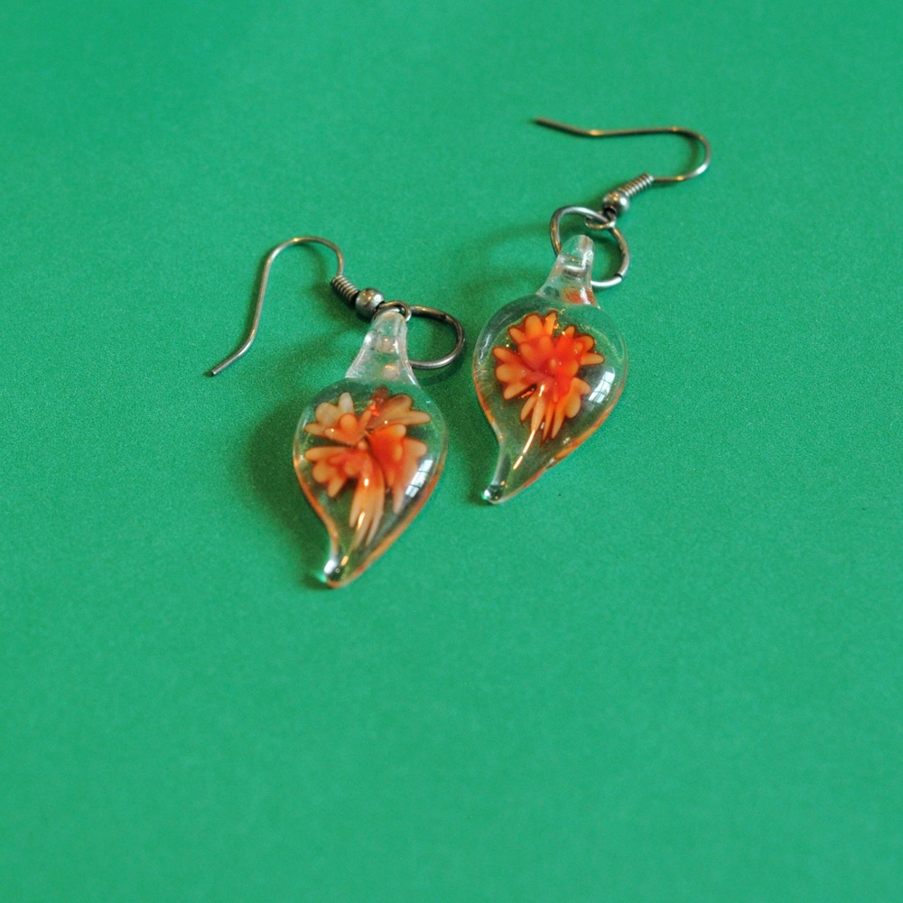 Orange earrings